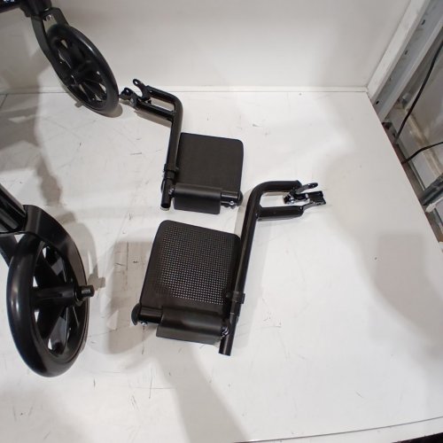 DRIVE MEDICAL FOLDING TRANSPORT WHEELCHAIR WITH SWING AWAY FOOT REST - 300LBS MAX- 19''- BLACK (MODEL: ATC19-BK) image 3