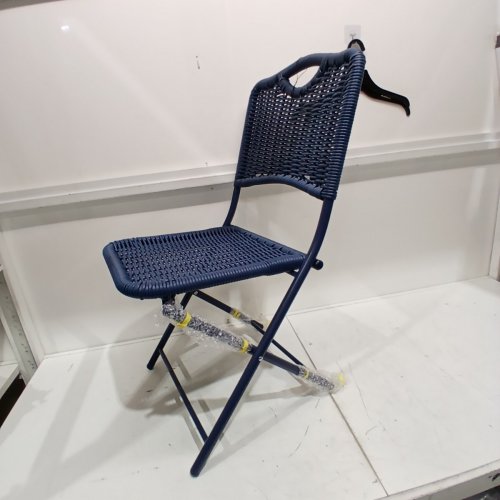 THRESHOLD MONOCHROMATIC ROPE FOLDING CHAIR - 34" X 18" X 24" - NAVY BLUE image 2