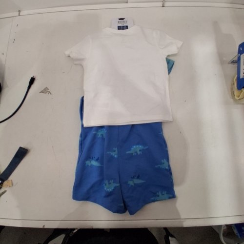 3PC PEKKLE OVERALL BODY SUIT AND TSHIRT SET - 18 MONTHS - BLUE (STYLE: 1769901) image 4