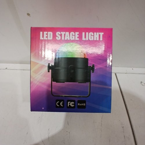 USB LED MINI SOUND ACTIVATED DJ DANCE STAGE DISCO LIGHT - 7 RGB MODES - BLACK image 2