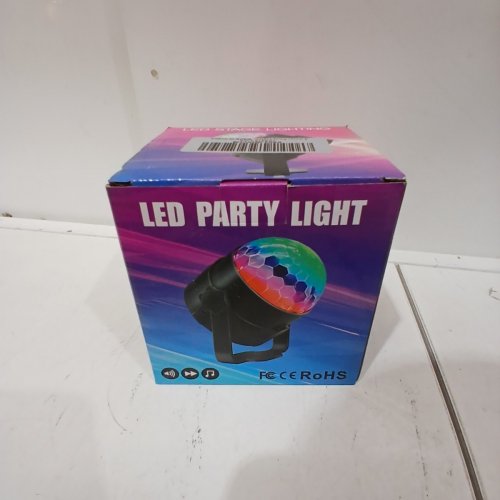 USB LED MINI SOUND ACTIVATED DJ DANCE STAGE DISCO LIGHT - 7 RGB MODES - BLACK image 3