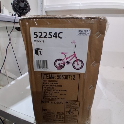 GIRL'S HUFFY DISNEY MINNIE MOUSE BICYCLE WITH REMOVABLE TRAINING WHEELS - 12" - PINK/WHITE (MODEL: 52254C) image 2
