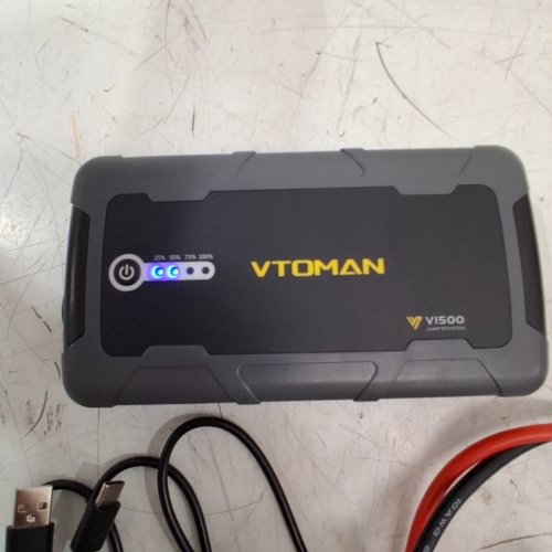 VTOMAN V1500 CAR BATTERY JUMP STARTER FOR 12V VEHICLES - 1500A, UP TO 6.0L GAS & 4.0L DIESEL ENGINES - BLACK (MODEL: JS-359) image 2