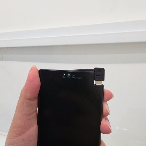 AUSKANG ULTRA SLIM POWER BANK WITH BUILT-IN LIGHTNING CABLE - 5000MAH - BLACK (MODEL: WT-H362) image 2