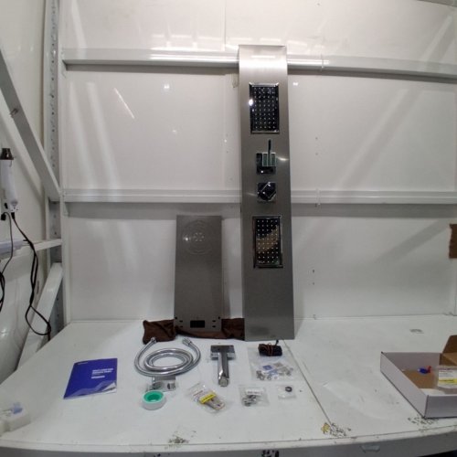 ROVOGO LUXURY STAINLESS STEEL RAINFALL SHOWER PANEL TOWER SYSTEM WITH SHOWER HEAD - STAINLESS STEEL (MODEL: WG-9122L) image 3