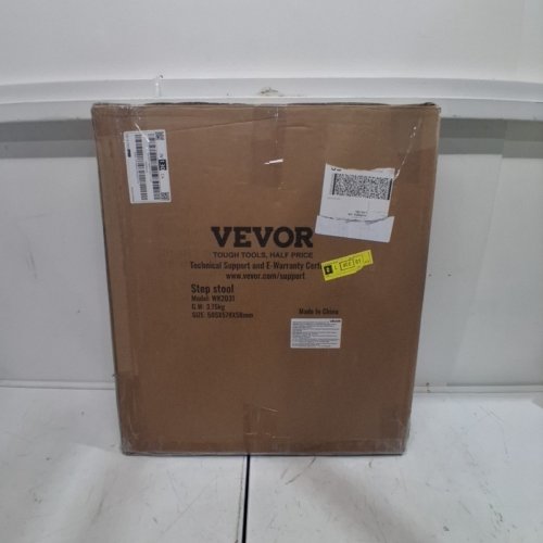 ERGONOMIC FOLDING STEEL STEP STOOL WITH WIDE ANTI-SLIP PEDAL - 2-STEP 330LBS CAPACITY - BLACK/WHITE (MODEL: WK2031) image 4