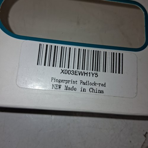 TW RECHARGEABLE SECURE SMART FINGERPRINT PADLOCK - RED image 2