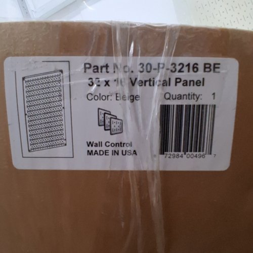 WALL CONTROL VERTICAL PEGBOARD PANEL - BEIGE (ITEM: 30-P-3216 BE) image 2