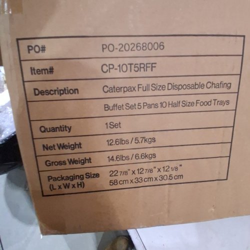 51PC CATERPAX DISPOSABLE CHAFING DISH BUFFET SET image 8