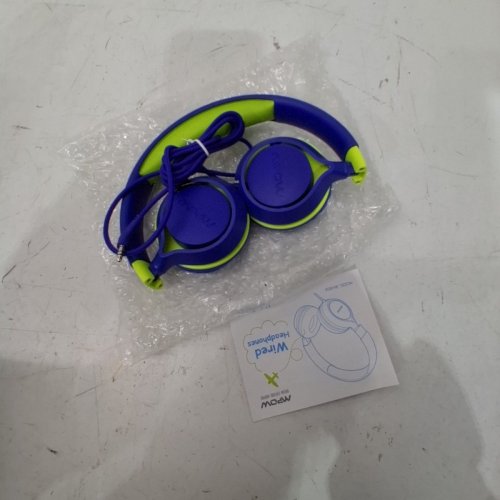 KID'S MPOW CHE1 WIRED OVER THE HEAD HEADPHONES - GREEN/BLUE - (MODEL: MPBH385AG) image 2