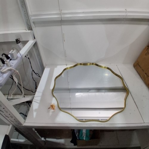 HARRITPURE SCALLOPED ROUND WALL MIRROR - 30" - GOLD (MODEL: HBBLYJ-3030-GD) image 3
