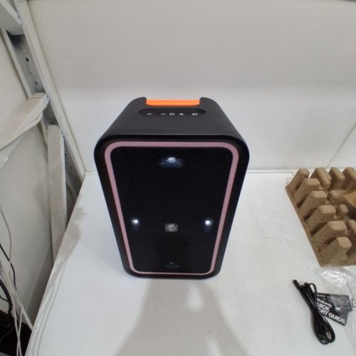SKULLCANDY STOMP XL WIRELESS BLUETOOTH PARTY SPEAKER - INTEGRATED CARRY HANDLE​, IPX5 WATER RESISTANCE, 12-HOUR BATTERY LIFE - BLACK ORANGE (MODEL:2SKSK1851/4449801) image 4