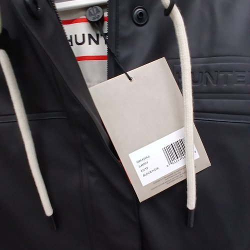 WOMEN'S HUNTER SAMMY RUBBERIZED LONG PADDED RAIN COAT - EXTRA SMALL - BLACK (STYLE: B8640HUL) image 3