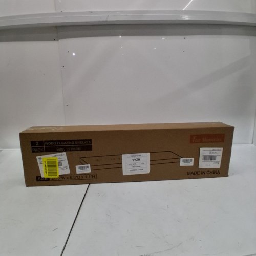 2Pk FUN MEMORIES WOOD FLOATING SHELVES - 24.5" X 6.5" X 1.1" - BLACK (ITEM: X004LH8VEL) image 3
