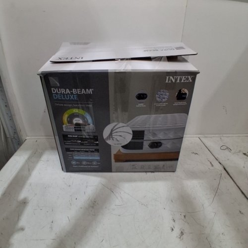 INTEX DURA-BEAM DELUXE SUPREME AIR-FLOW AIR MATTRESS WITH BUILT-IN ELECTRIC PUMP - 20" TWIN - GREY (MODEL: 64487ED) image 5