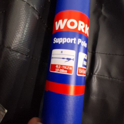 2PK WORKPRO CABINET JACK SUPPORT POLE WITH 154 LBS CAPACITY - 49" - 114" - RED\BLUE (MODEL: W004709AE) image 5