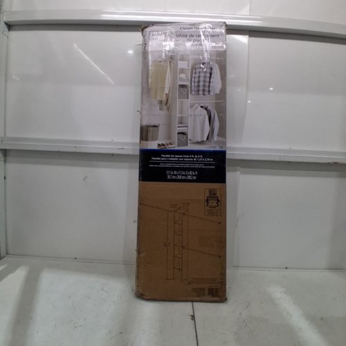 MAINSTAYS ADJUSTABLE CLOSET ORGANIZER - 82" X 11.3" X 12.1" - WHITE - (MODEL: HS201711-36WTE) image 4