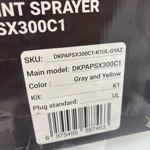 DEKO AIRLESS PAINT SPRAYER - 120V, 9A, 3000 PSI - GRAY AND YELLOW (MODEL: DKPAPSX300C1) image 3