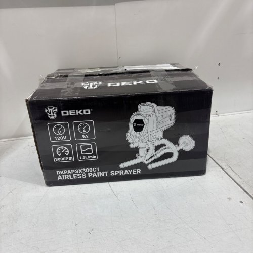 DEKO AIRLESS PAINT SPRAYER - 120V, 9A, 3000 PSI - GRAY AND YELLOW (MODEL: DKPAPSX300C1) image 6