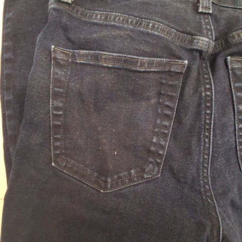 WOMEN'S CALVIN KLEIN HIGH RISE STRAIGHT LEG JEANS - 27 - DARK WASH BLUE DENIM (STYLE: 1879171) image 2