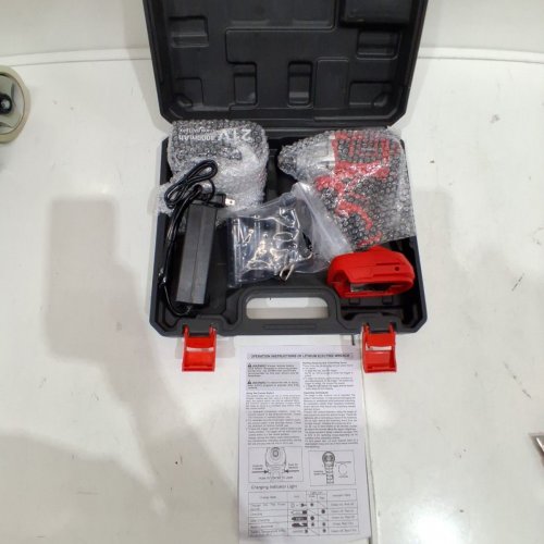 AREYOURSHOP BRUSHLESS CORDLESS ELECTRIC WRENCH - 1/2" - 21 V - RED/BLACK image 4