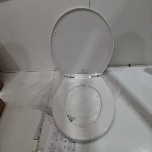 MAYFAIR BY BEMIS CASWELL ROUND PLASTIC TOILET SEAT - WHITE - (MODEL: 880SLOW 000) image 2