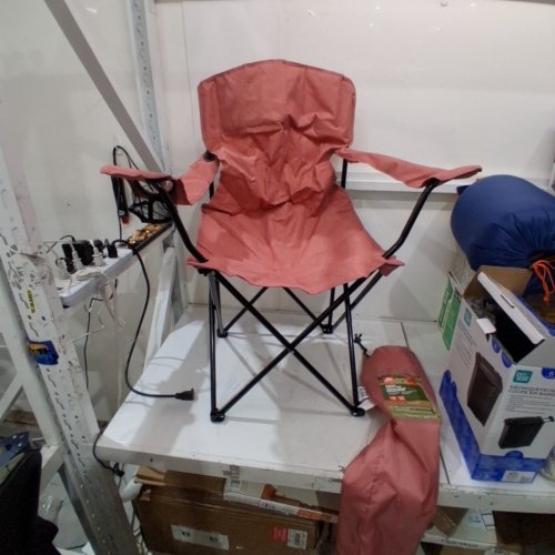OZARK TRAIL OVERSIZE FOLDING CAMPING CHAIR - 250LBS MAX - PINK/ROSE (MODEL: JCA-G400M0-1) image 2