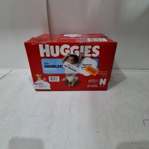 84PK INFANT'S HUGGIES LITTLE SNUGGLERS DISPOSABLE DIAPERS - SIZE NEWBORN (UP TO 10LBS) image 3