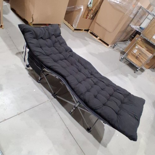 OVERMONT EXTRA WIDE CAMPING COT WITH MATTRESS AND SIDE POCKET- MAX 550 LBS - BLACK (MODEL: B0DHVP8VJX) image 3