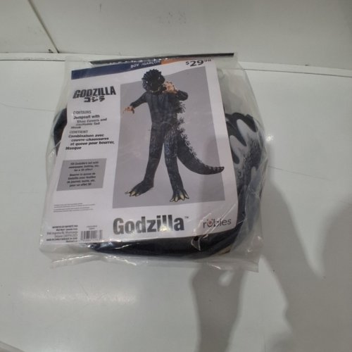 2PC GODZILLA JUMPSUIT AND MASK SET - MEDIUM - BLACK/GREY (STYLE: 1000041) image 2