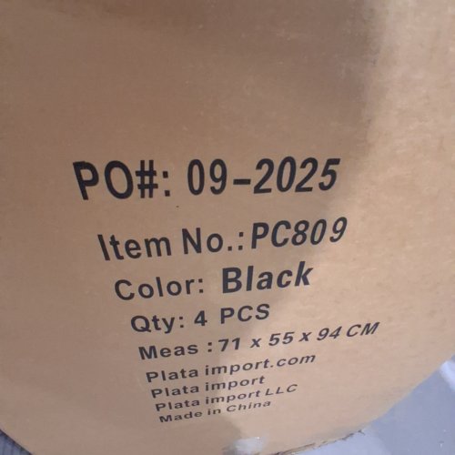 2PK PLATA IMPORT KEEPER DINING CHAIR - BLACK image 2