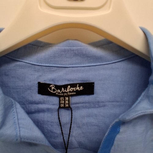 WOMEN'S BARILOCHE PULL OVER 3/4 SLEEVE SHIRT -SMALL/MEDIUM - 38 - LIGHT BLUE (STYLE: SAUCE27) image 5