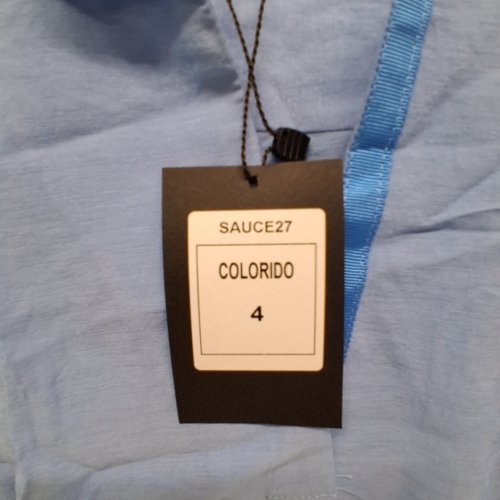 WOMEN'S BARILOCHE PULL OVER 3/4 SLEEVE SHIRT -SMALL/MEDIUM - 38 - LIGHT BLUE (STYLE: SAUCE27) image 6