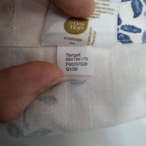 THRESHOLD FLORAL SHOWER CURTAIN - 72" X 72" - WHITE/BLUE (MODEL: 064186175) image 2