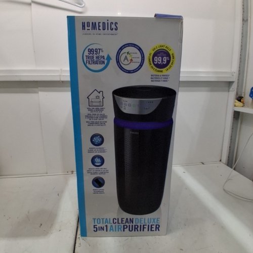 HOMEDICS 5-IN-1 TOTAL CLEAN DELUXE UV AIR PURIFIER - BLACK (MODEL: 1467939) image 4