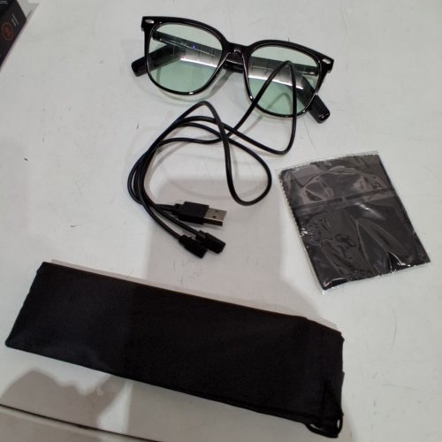 SMART AUDIO GLASSES WITH PHOTOCHROMIC LENSES AND BLUETOOTH CONTROL - BLACK image 7