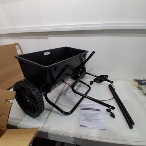 WALK-BEHIND PUSH SPREADER WITH HOPPER GRATE- 50LBS MAX - 18" - BLACK (MODEL: TC2032B) image 3