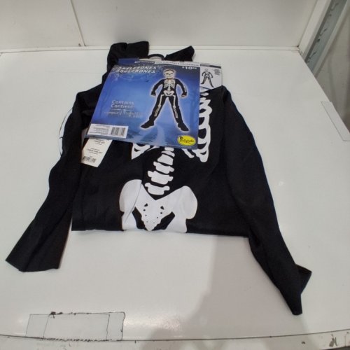 BOYS PARTYHOLIC SKELEBONES COSTUME JUMPSUIT - ONE SIZE - BLACK / WHITE image 2