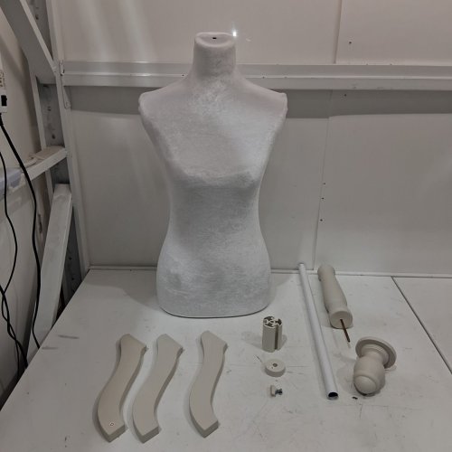 MEETINGHOME DRESS FORM MANNEQUIN - 58" - 67" - WHITE/BEIGE - (MODEL: MQ-FL2104-WHITE) image 2
