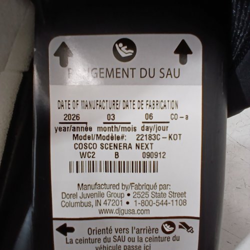 COSCO SCENERA NEXT CONVERTIBLE CAR SEAT - BLACKOUT (MODEL: 22183C-KOT) image 2