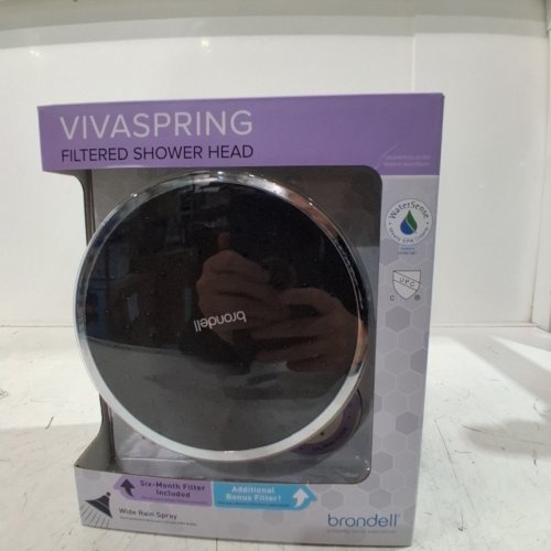 BRONDELL VIVASPRING FILTERED RAIN ADJUSTABLE SHOWER HEAD - BLACK image 3