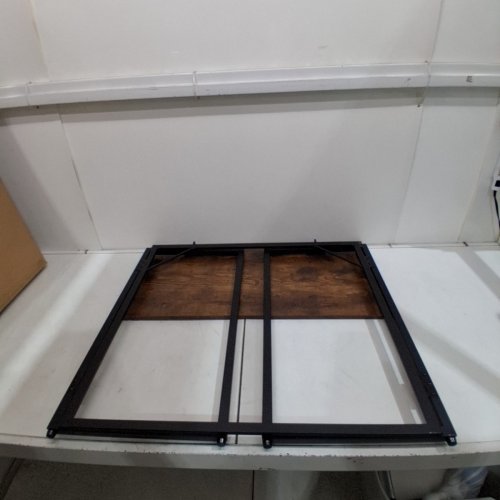 ALAWOODER PORTABLE FOLDING DESK - 40" - BLACK/RUSTIC BROWN image 3