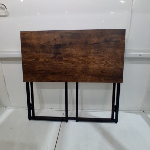 ALAWOODER PORTABLE FOLDING DESK - 40" - BLACK/RUSTIC BROWN image 4
