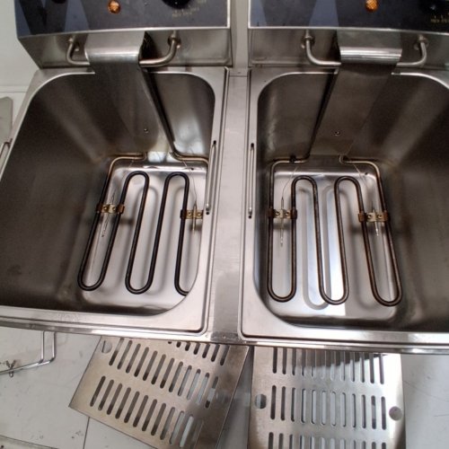 COMMERCIAL HEAVY DUTY LARGE STAINLESS STEEL ELECTRIC COUNTERTOP DEEP FRYER WITH 2 BASKETS - 24L/3500W - (MODEL: EF-12L-2) image 6