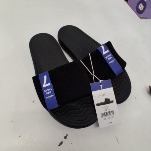WOMEN'S LAZYPANTS SLIDES SANDALS - SIZE 7 - BLACK (MODEL:2864407) image 2