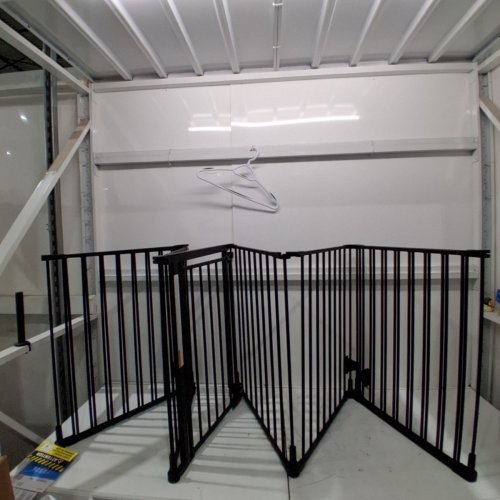 REGALO 4 IN 1 PLAY YARD SAFETY GATE - 51.5"-194" X 28" - BLACK (MODEL: 1350 B DS) image 3
