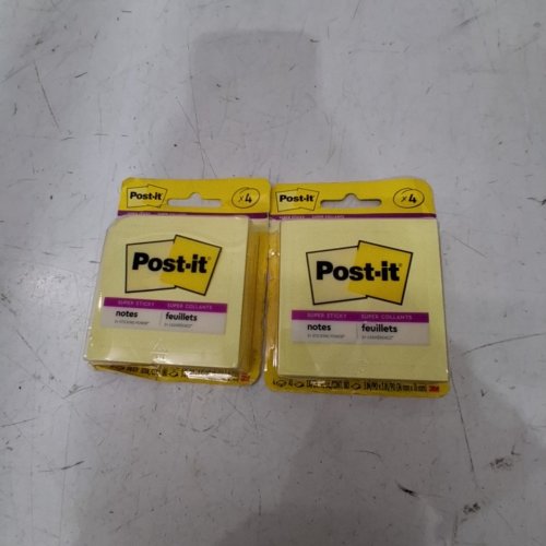 2 (4PK) POST-IT SUPER STICKY NOTES - 3"X3" - CANARY YELLOW image 2