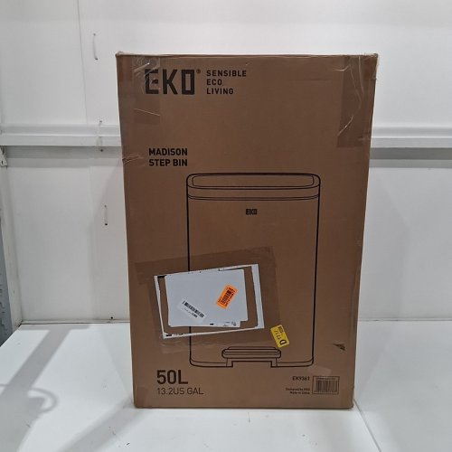EKO MADISON BRUSHED STAINLESS STEP TRASH/GARBAGE CAN/BIN - 50L - STAINLESS STEEL (MODEL: EK9361MT-50L) image 6