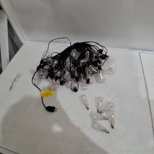 OUTDOOR STRING LIGHTS WITH ST38 LED EDISON BULBS - 100FT - 2700K - BLACK image 3