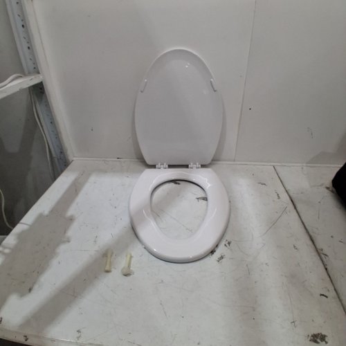 CENTOCO HEAVY DUTY MOLDED PLATIC ELONGATED CLOSED FRONT TOILET SEAT, WHITE (MODEL: DS900-001) image 2